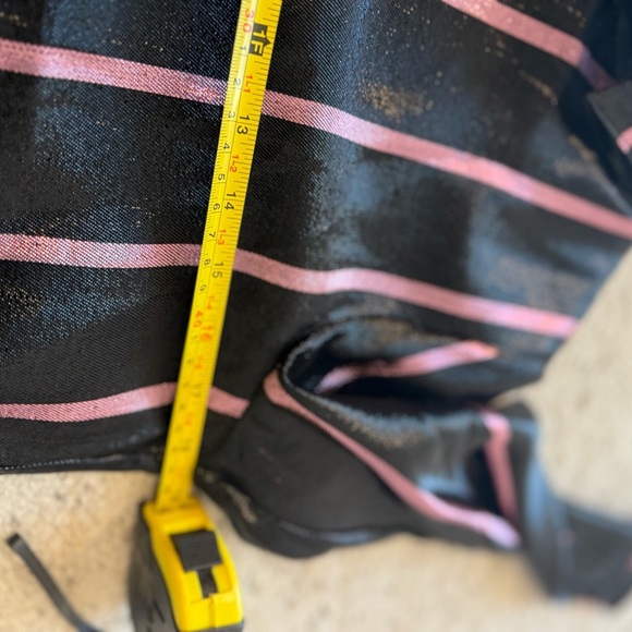 RtA NWOT XS never worn silk blend Shimmering Black Blouse with Pink - Picture 11 of 16